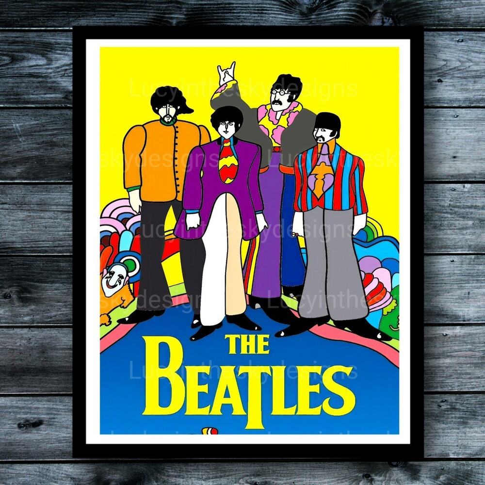 The Beatles Music Vintage Poster Art Print 8.5x11 Wall Art Retro Decor